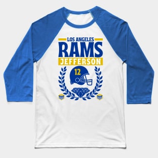 Los Angeles Rams Jefferson 12 Edition 2 Baseball T-Shirt